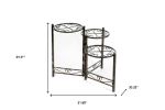 24" Black And Gold Metal Garden Accents Accessories