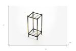 17" Black And Gold Metal Garden Accents Accessories