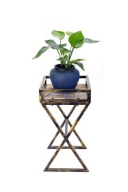 27" Black And Gold Metal Garden Accents Accessories