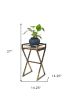 27" Black And Gold Metal Garden Accents Accessories
