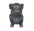 16" Black Polyresin Dog Outdoor Statue