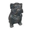 16" Black Polyresin Dog Outdoor Statue