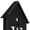 48" Black And White Solid Wood Birdhouse Welcome Porch Sign