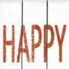 72" White And Orange Solid Wood Happy Fall Porch Sign