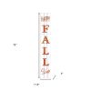 72" White And Orange Solid Wood Happy Fall Porch Sign