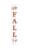 72" White And Orange Solid Wood Happy Fall Porch Sign