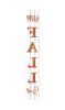 72" White And Orange Solid Wood Happy Fall Porch Sign
