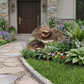 5" Copper Frog Garden Stake