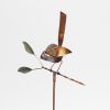 10" Copper  Birds Garden Stake