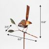 10" Copper  Birds Garden Stake
