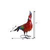 17" Red And Blue Metal Birds Garden Accents Accessories