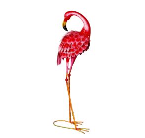 31" Pink Metal Flamingo Garden Accents Accessories