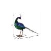 18" Blue And Green Metal Birds Garden Accents Accessories