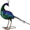 18" Blue And Green Metal Birds Garden Accents Accessories