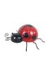 13" Red And Black Metal Insect Garden Accents Accessories