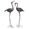 47" Copper And Green Metal Birds Garden Accents Accessories