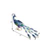 16" Purple Blue And Yellow Metal LED lights Birds Garden Accents Accessories