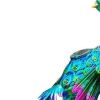 35" Purple And Blue Metal LED lights Birds Garden Accents Accessories