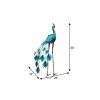34" Purple And Blue Metal LED lights Birds Garden Accents Accessories