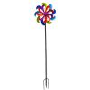 58" Purple Blue And Red Metal Windmill