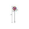 58" Purple Blue And Red Metal Windmill