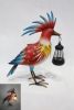17" Red Blue And Yellow Metal LED lights Birds Garden Accents Accessories
