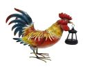 18" Red Blue And Yellow Metal LED lights Birds Garden Accents Accessories