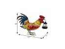 18" Red Blue And Yellow Metal LED lights Birds Garden Accents Accessories