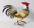 16" Yellow White And Red Metal Birds Garden Accents Accessories