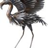 26" Copper And Silver Metal Flamingo Garden Accents Accessories