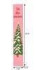 47" Pink And Green Solid Wood Christmas Christmas Tree Porch Sign
