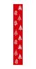 47" Red And White Solid Wood Christmas Christmas Trees Porch Sign