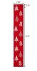47" Red And White Solid Wood Christmas Christmas Trees Porch Sign