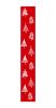 59" Red And White Solid Wood Christmas Christmas Trees Porch Sign