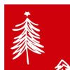 59" Red And White Solid Wood Christmas Christmas Trees Porch Sign