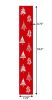 59" Red And White Solid Wood Christmas Christmas Trees Porch Sign
