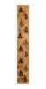 47" Black And Natural Solid Wood Christmas Christmas Trees Porch Sign