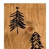 59" Black And Natural Solid Wood Christmas Christmas Trees Porch Sign