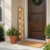 47" Tan And White Solid Wood Christmas Christmas Trees Porch Sign