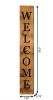 59" Black And Natural Solid Wood Welcome Porch Sign