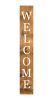 47" Natural And White Solid Wood Welcome Porch Sign