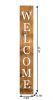 47" Natural And White Solid Wood Welcome Porch Sign