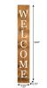 59" Natural And White Solid Wood Welcome Porch Sign