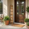 47" Natural And White Solid Wood Home Porch Sign