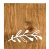59" Natural And White Solid Wood Home Porch Sign