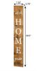 59" Natural And White Solid Wood Home Porch Sign