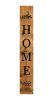 59" Black And Natural Solid Wood Home Porch Sign