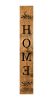 59" Black And Natural Solid Wood Home Porch Sign