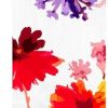 59" White Red And Purple Solid Wood Floral Bouquet Porch Sign