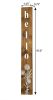 47" Natural And White Solid Wood Wildflowers Hello Porch Sign